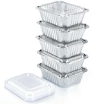 (55 Pack) 1 Lb Aluminum Pans With Lids, Disposable Baking Foil Containers, Ta.... Fixed Price $22.19.