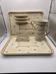 2 Temptations Presentable Ovenware Yellow- Cup Plate Sandwich Tempt-tations. Fixed Price $20.50.