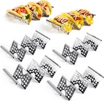 Taco Set Of 6, Stainless Steel Stand, Stylish Shell. Fixed Price $15.23.