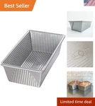 Usa-made Silver Aluminized Steel 1.25 Lb Medium Loaf Pan Microwave Safe. Fixed Price $34.19.