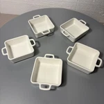 Set Of Lovecasa White 4X4X1.5 In. Porcelain Ramekins/dipping Dish With Handles. Fixed Price $17.99.