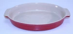 Creuset Stoneware Baking Pan Casserole Dish Red Oval 13-20 Cooking Au Gratin. Fixed Price $39.99.