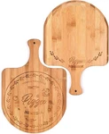 Menesia 12" Wooden Pizza Peel Set With Spatulas Round Paddle Board. Fixed Price $20.78.