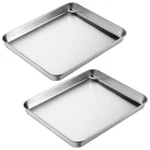 2PCS Toaster Oven Pans For Baking, 9X11 Cookie Stainless .... Fixed Price $30.34.