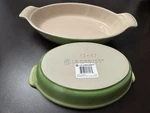 Creuset Of 2 Stoneware Heritage Oval Au Gratin Dishes, Soleil Green. Fixed Price $139.33.