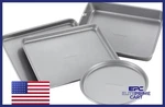 Farberware Bakeware Steel Nonstick Toaster Oven Pan Set, 4-PIECE Baking. Fixed Price $37.90.