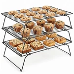 Heavy Duty 3 Tier Stackable Wire Cooling Rack Set 10"X15.8" For Baking Oven. Fixed Price $27.18.