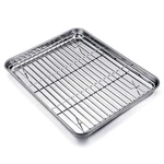 Teamfar Baking Tray And Rack Set, Stainless Steel Pan Cookie Sheet Wit.... Fixed Price $22.33.