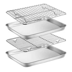 Baking With Set, Yododo Of 4 (2 Sheets + Racks), Stainless Stee. Fixed Price $30.40.