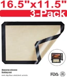 3 Pack Silicone Baking Mat Non Stick Heat Resistant Liner Oven Tray Sheet Black. Fixed Price $11.99.