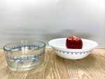 Pyrex Snowflake Blue Clear Glass 7201 Qt Storage Bowl & Corelle 8.5 Serving. Fixed Price $25.00.