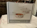 New Martha Stewart Collector Ceramic Cocottes The Holiday Collection Candy. Fixed Price $28.80.