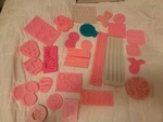Lot Of 25 Silicone Cake Decoration Molds Fondant Candy Making Baking Tools. Fixed Price $20.00.