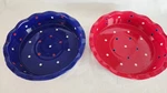 Temp-tations Red White & Blue Stars Stripes Pie Dish PPP-SQ-8181669 Lot Of 2. Fixed Price $29.75.