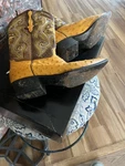 El General 1901 Men's 10M Ostrich Leather Skin Handmade Western Cowboy Boots. Fixed Price $120.00.