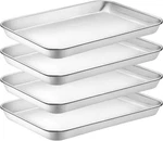 4 Pieces Baking Sheet Pan Tray, Cekee Stainless Steel Small 9 Inch, Silver. Fixed Price $30.92.