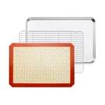 Baking Sheet With Cooling Rack And Silicone Mat, 20 Inch Stainless Ste.... Fixed Price $48.43.