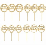 12-PACK Glitter Birthday Cupcake Toppers Sparkling Party Dessert Picks. Fixed Price $9.99.