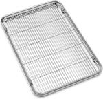 Large Baking Sheet And Cooling Rack Set, Bastwe 24L X 16W 1H Inch. Fixed Price $48.99.