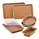 Ayesha Curry Kitchenware Bakeware Nonstick Baking Cookie, Loaf, Cake Pan Set, 7-. Fixed Price $98.09.
