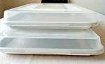 Nordic Ware Nst, Non-stick Baking Pans With Lids, Set Of 2 New Cooling Rack. Fixed Price $30.00.