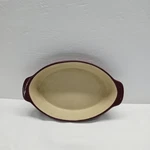 Pampered Chef Small Oval Baker Cranberry Family Heritage Tradition Usa 9.75". Fixed Price $29.00.