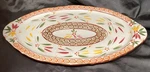 Temptations By Tara Old World Fallfetti Oval Handled Platter 18 3/4 Unused. Fixed Price $48.00.