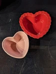 Chantal (1) Pink & Red Heart Shaped Ramekin Baking Dipping Dishes New. Fixed Price $17.99.