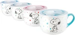 Freckled Joy 23OZ. Stoneware Soup Bowls W/clear Lid, 4-PACK, Assorted Colors. Fixed Price $48.99.