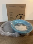 New Pampered Chef Tart Pan With Lid 100669 9" Round Blue. Fixed Price $24.99.