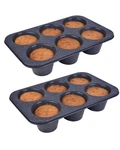 Monfish 2PCS Jumbo Deep Muffin Pan 6-CAVITY Baking Tray, 3.5X3 Inch Cups .... Fixed Price $50.66.