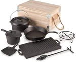8 Piece Pre-seasoned Dutch Oven Cooking Set Cast Iron Camping Kitchen Cookware B. Fixed Price $248.22.
