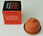 (new) Vtg Terra Cotta Garlic Baker Boston Warehouse 1992 Fast Free Ship. Fixed Price $18.99.
