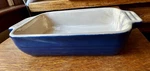 Creuset Cobalt Blue Casserole 17-21 Baking Dish 9" X 5.25" Stoneware. Fixed Price $12.80.