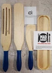 Mad Hungry Blue Wooden Spurtle 4 Pc Set Spoon-spatulas Tray Culinary -c. Fixed Price $13.69.