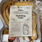 Wilton 1987 Vintage Golf Bag Cake Pan 2105-1836 Pre Owned Insert& Instructions. Fixed Price $13.00.