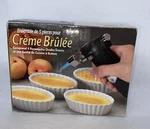 Invesco Pcs Cream Br Set #51234 Incl Ceramic Dishes & Culinary Torch Nib. Fixed Price $19.00.