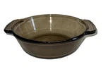 Anchor Hocking Amber Brown Glass 2 Quart 9" Round Casserole Dish 1038 Usa. Fixed Price $17.95.