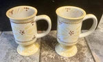 Set 2 Temptations By Tara Yellow Old World Pedestal Irish Coffee Mugs 16 Oz. Fixed Price $14.99.