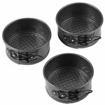 Wilton Mini Springform Pans 3-PIECE Set Round 4" Non-stick, New Box. Fixed Price $10.95.