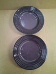 Of 2 Creuset Stoneware Cassis Purple Large Rim Salad Soup Bowl. Fixed Price $79.98.