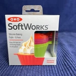 Oxo Soft Works Reusable Silicone Baking Cups W/ Easy Lift Tabs 12 Pack 4 Color. Fixed Price $24.99.
