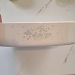 Corningware Floral Square Casserole Dish A-10-B 2.5L Glass Ceramic White Blue. Fixed Price $20.00.