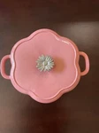 The Pioneer Woman Enameled Cast Iron Dutch Oven Pink Flower Knob 3QT Gift Spring. Fixed Price $55.00.