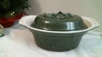 Appolia Green Holly Autumn Covered Casserole Baking Dish Ceramic France. Fixed Price $39.99.
