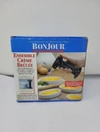 New Bonjour Creme Brulee 5 Piece Set Torch & 4 Ramekins Take Look Now --82-B. Fixed Price $14.99.