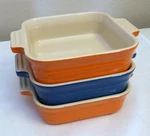 Creuset Stoneware Square Mini Baker Small Casserole 6" X. Fixed Price $24.99.
