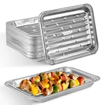 Stock Your Home Disposable Aluminum Foil Broiler Pan (10 Pack) For Oven - Durabl. Fixed Price $17.11.