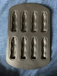 Wilton: 8 Cavity Finger Cookie Cake Pan #2105-0511 Non-stick 1"X4" Halloween. Fixed Price $12.00.