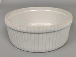 Vintage Pillivuyt France 741 Fluted Porcelain Casserole Souffle Baking Dish. Fixed Price $60.00.